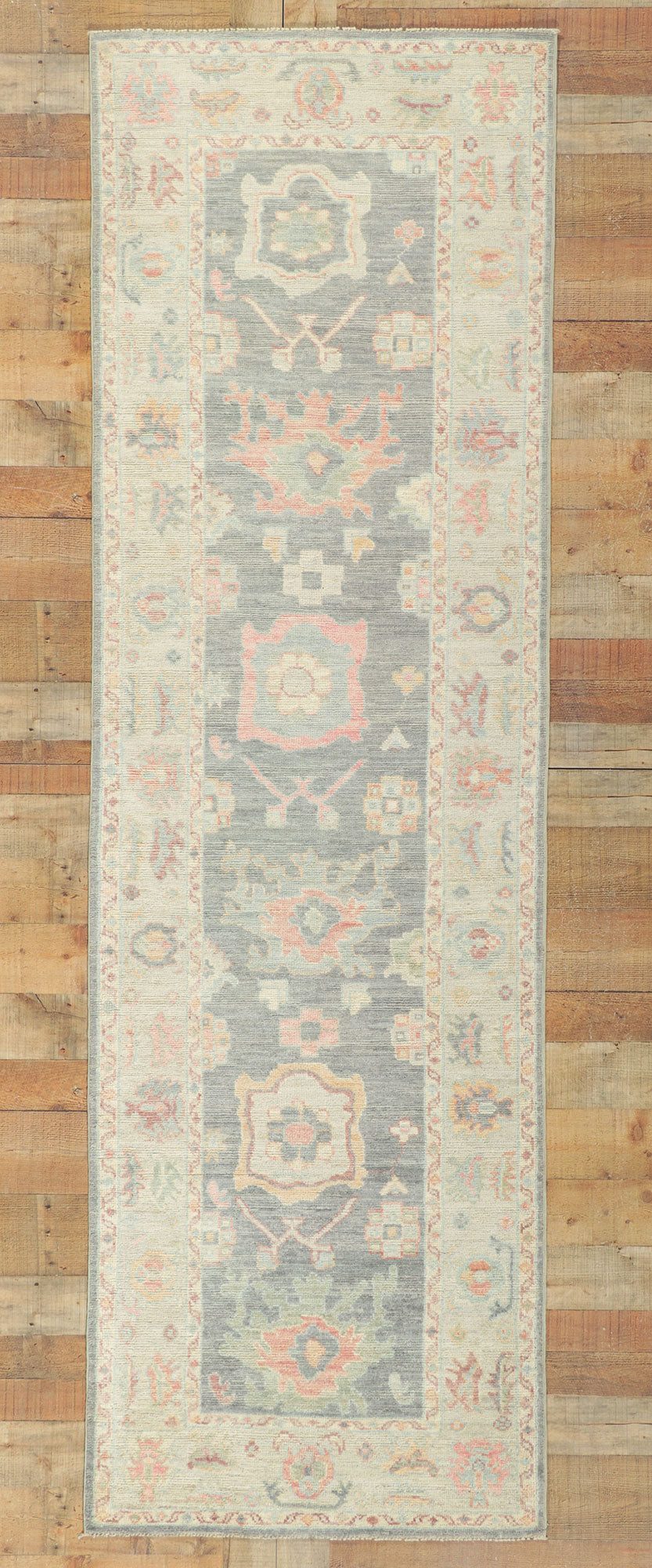 3 x 10 Colorful Oushak Runner 80860