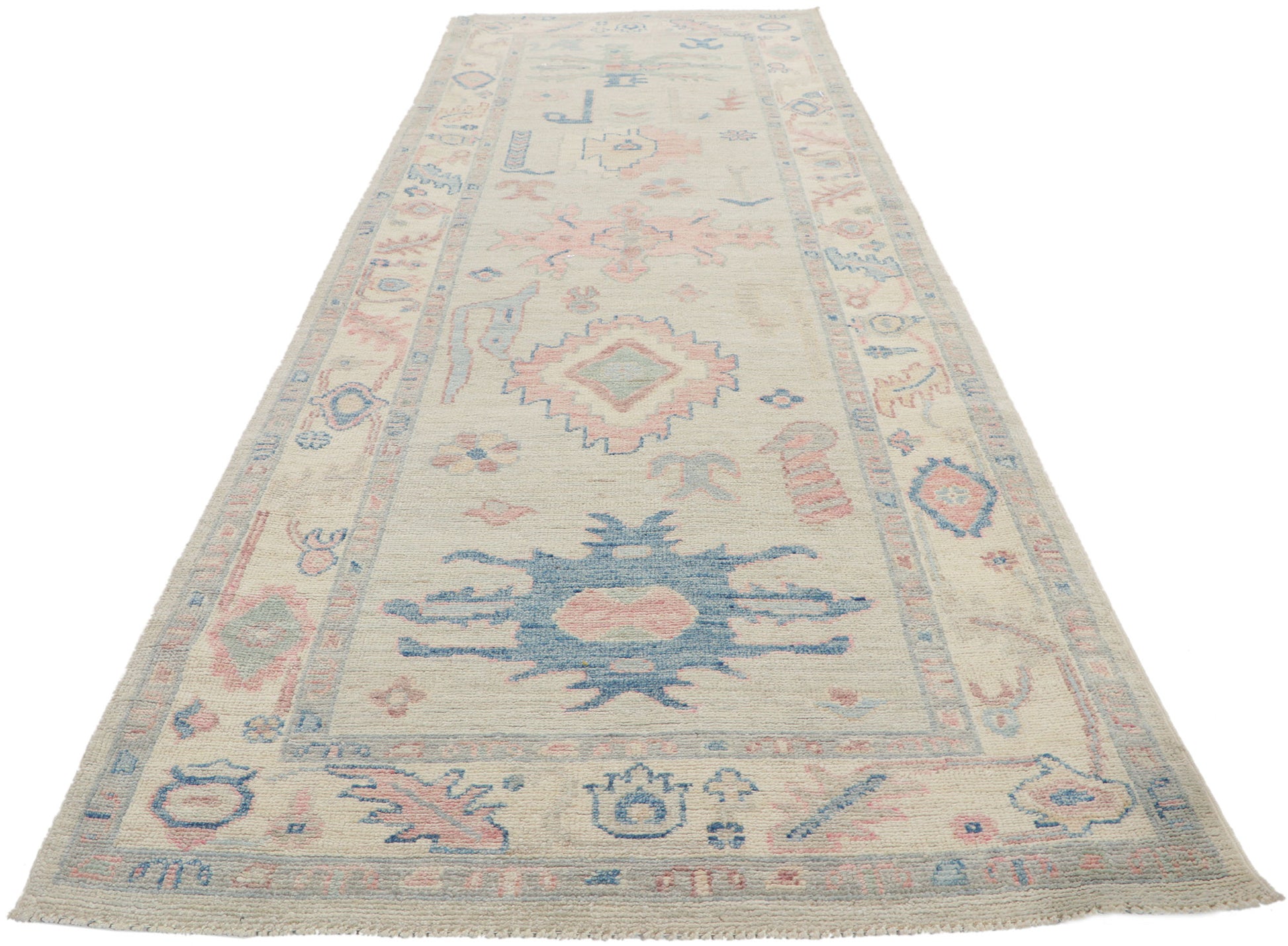 3 x 10 Colorful Oushak Runner 80861