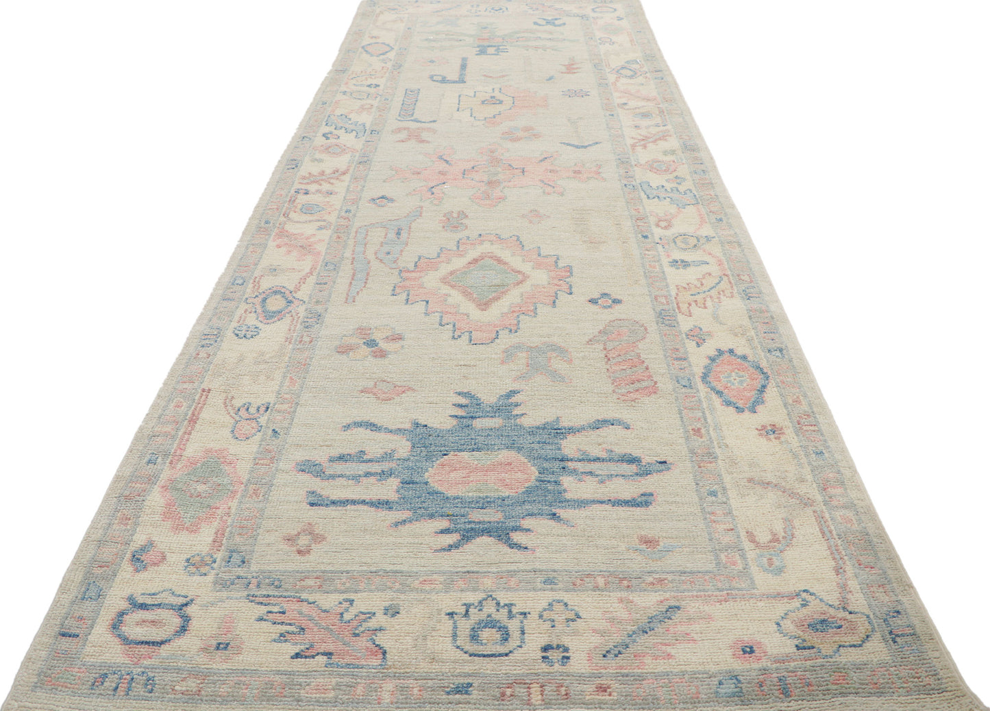 3 x 10 Colorful Oushak Runner 80861