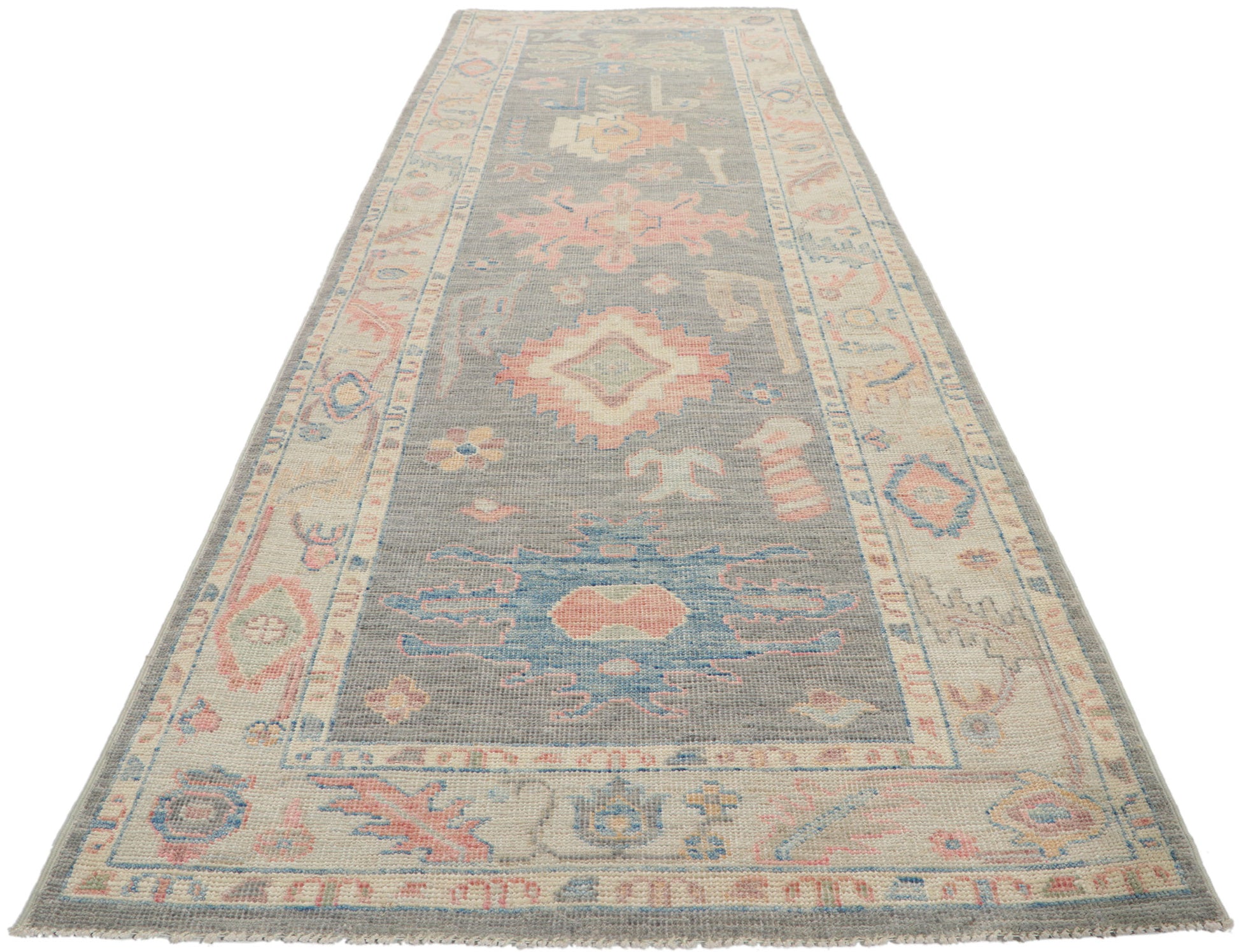 3 x 10 Colorful Oushak Runner 80864