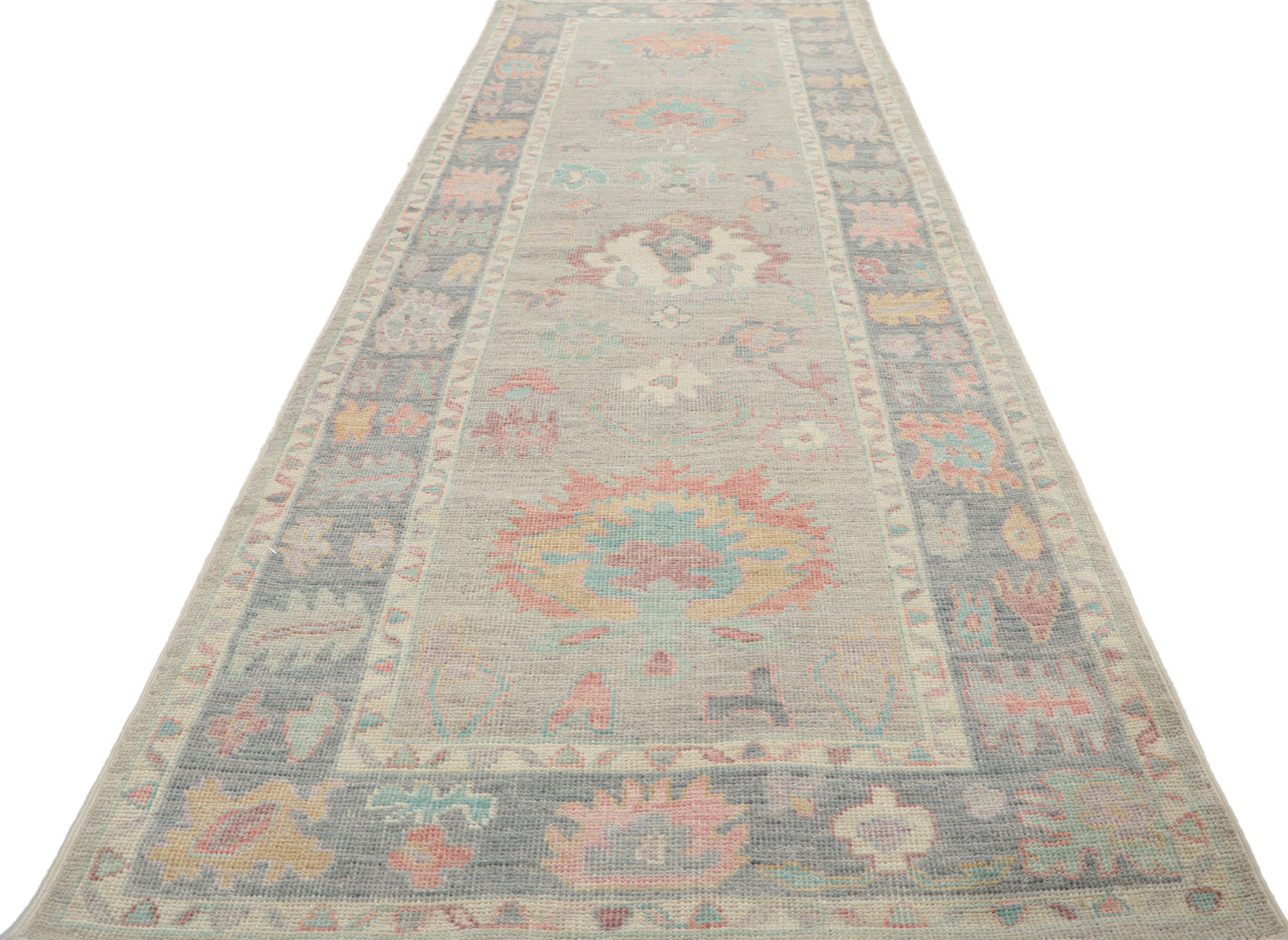3 x 10 Colorful Oushak Runner 80865