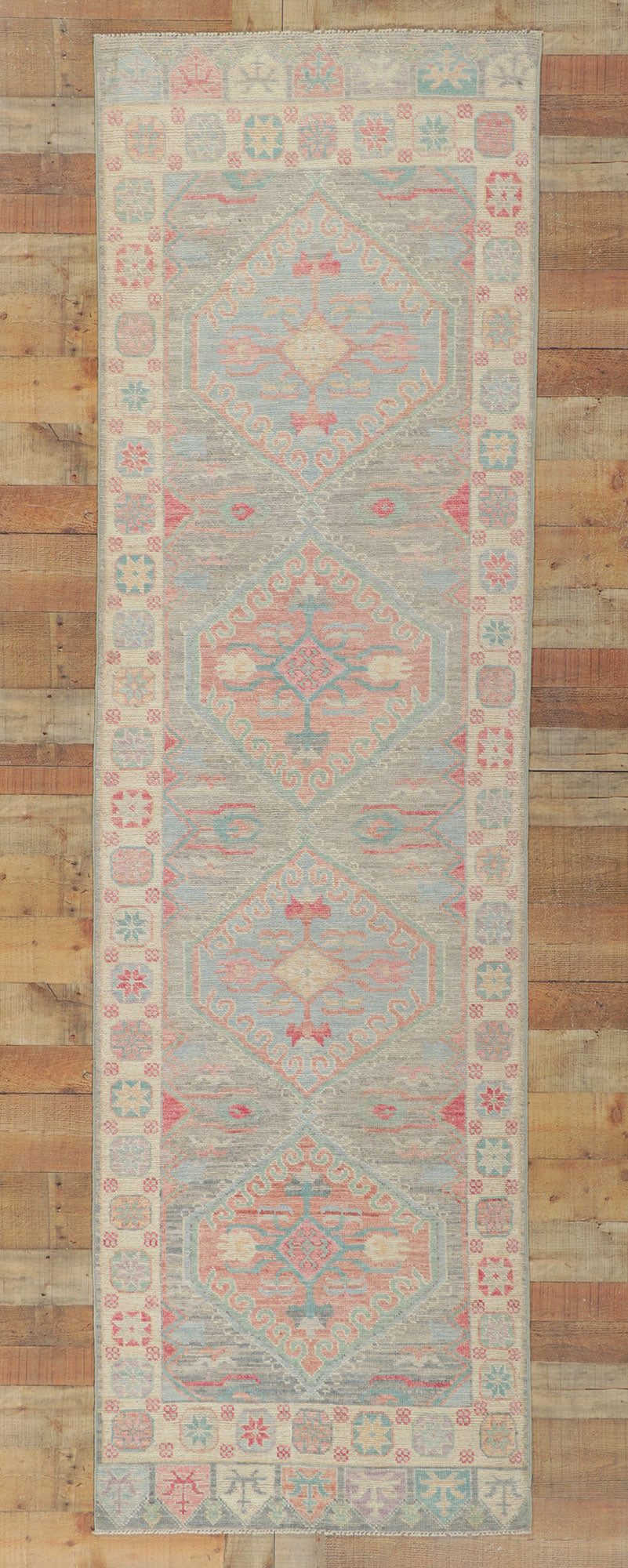 3 x 10 Colorful Oushak Runner 80866
