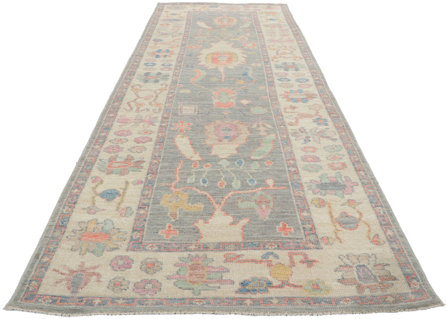 3 x 10 Colorful Oushak Runner 80869