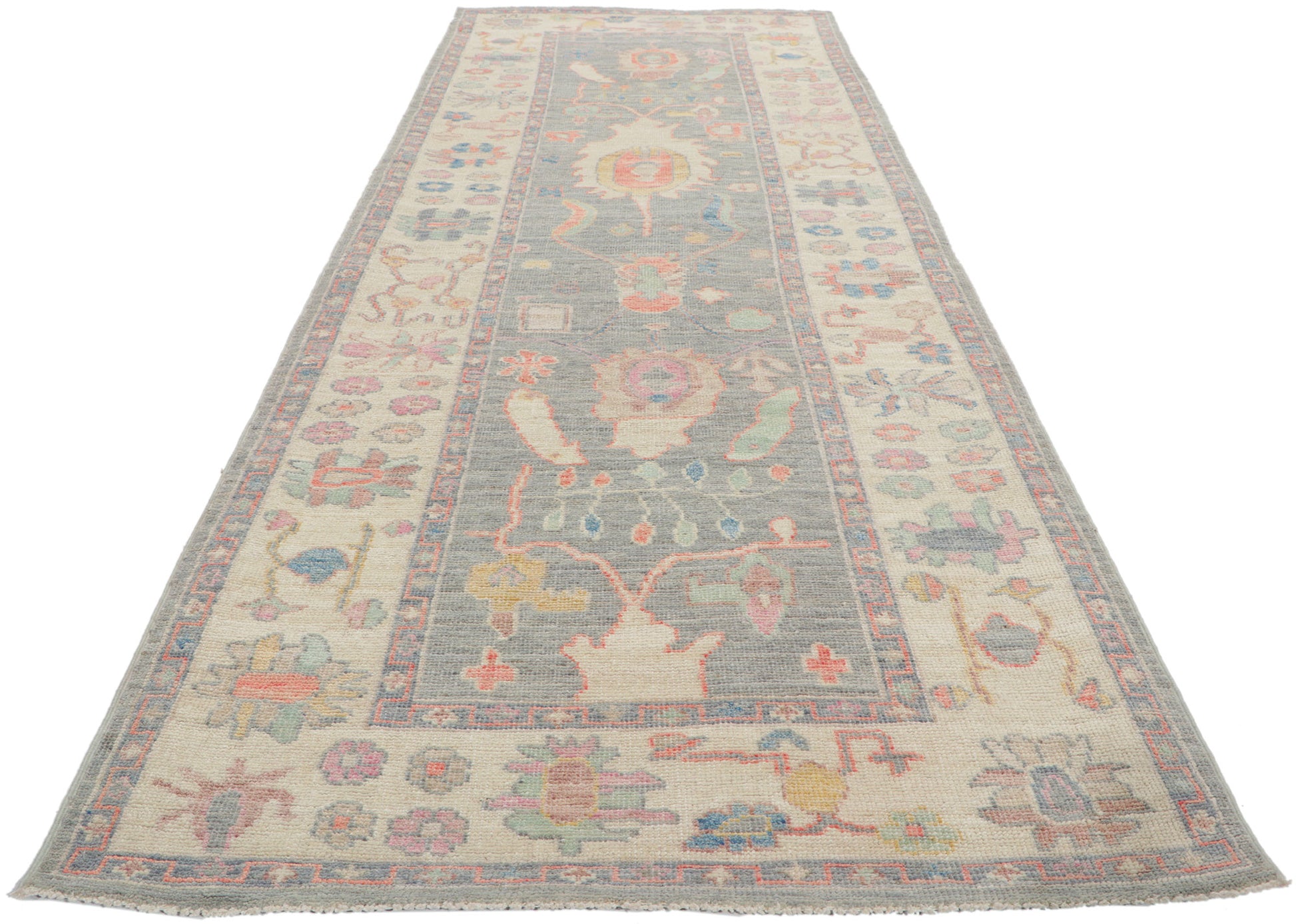 3 x 10 Colorful Oushak Runner 80869