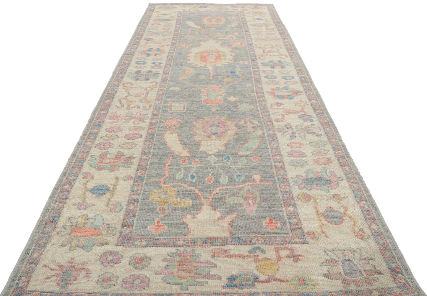 3 x 10 Colorful Oushak Runner 80869
