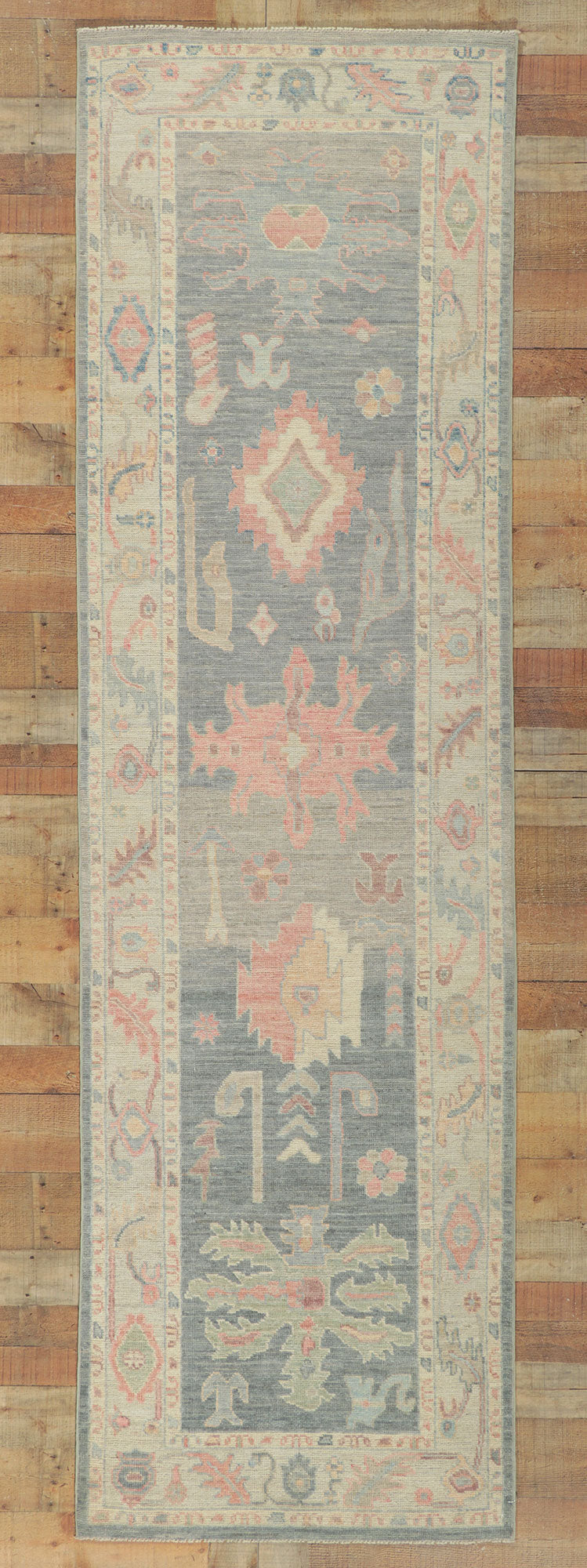 3 x 10 Vintage-Inspired Oushak Runner 80871