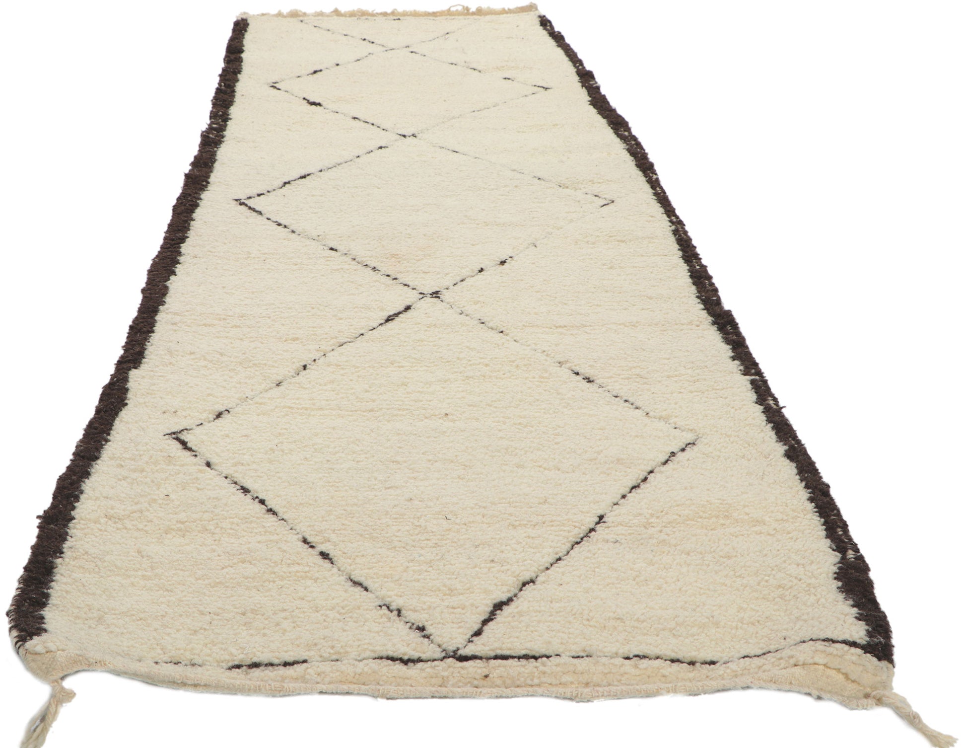 3 x 10 Vintage Moroccan Beni Ourain Runner 78361
