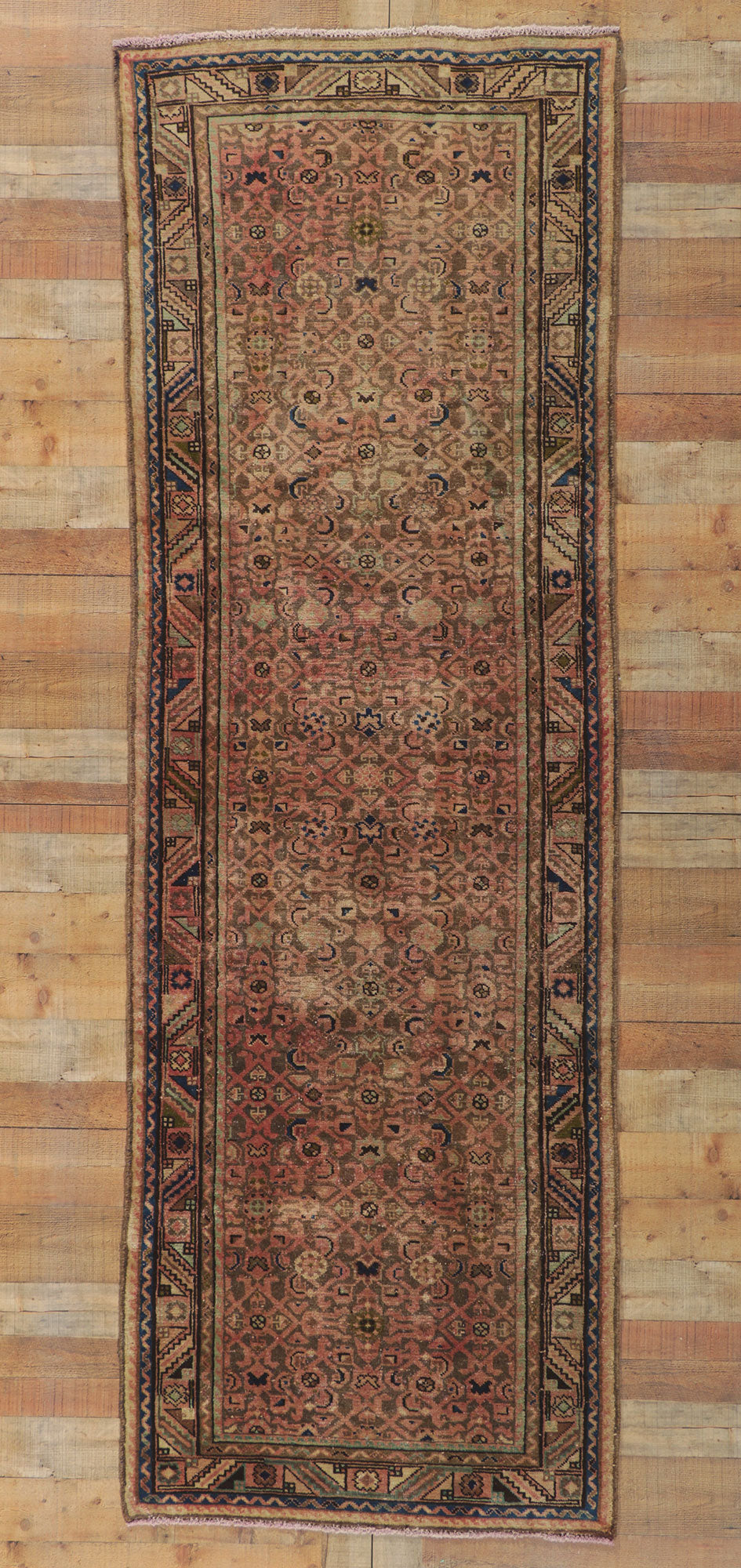 3 x 10 Vintage Persian Hamadan Rug 61140