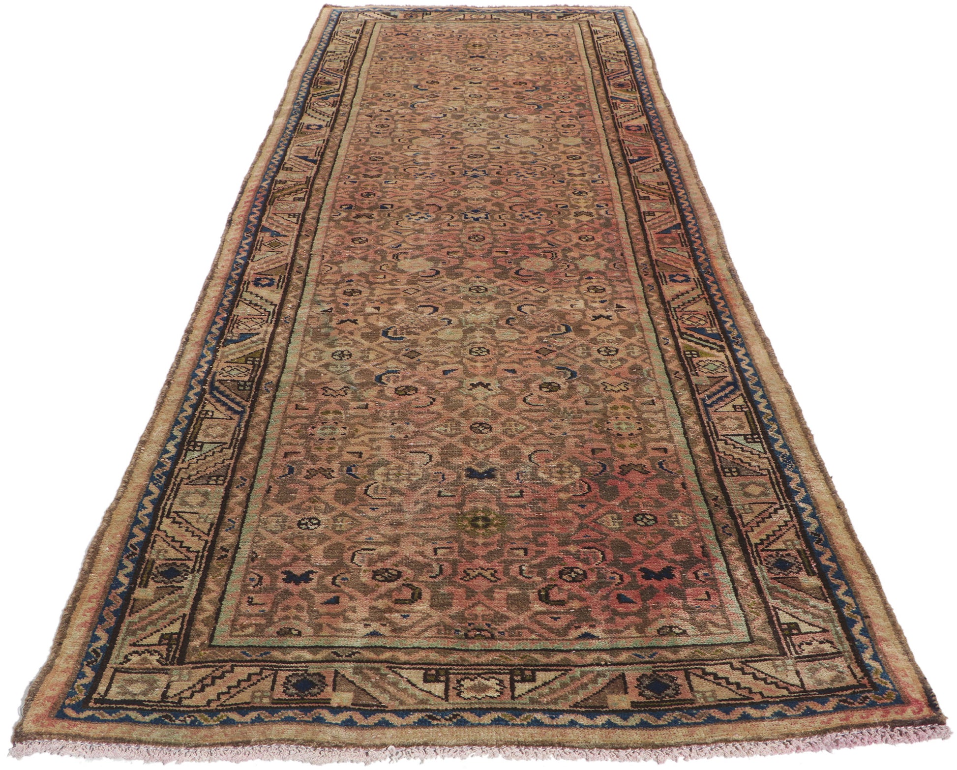 3 x 10 Vintage Persian Hamadan Rug 61140