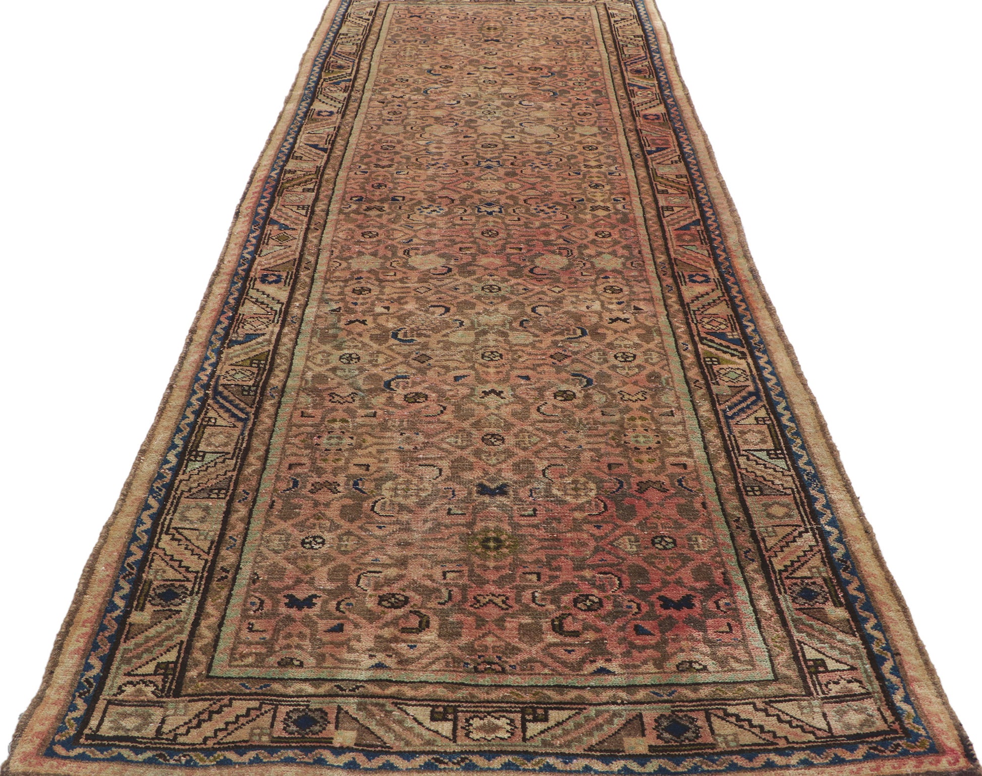 3 x 10 Vintage Persian Hamadan Rug 61140