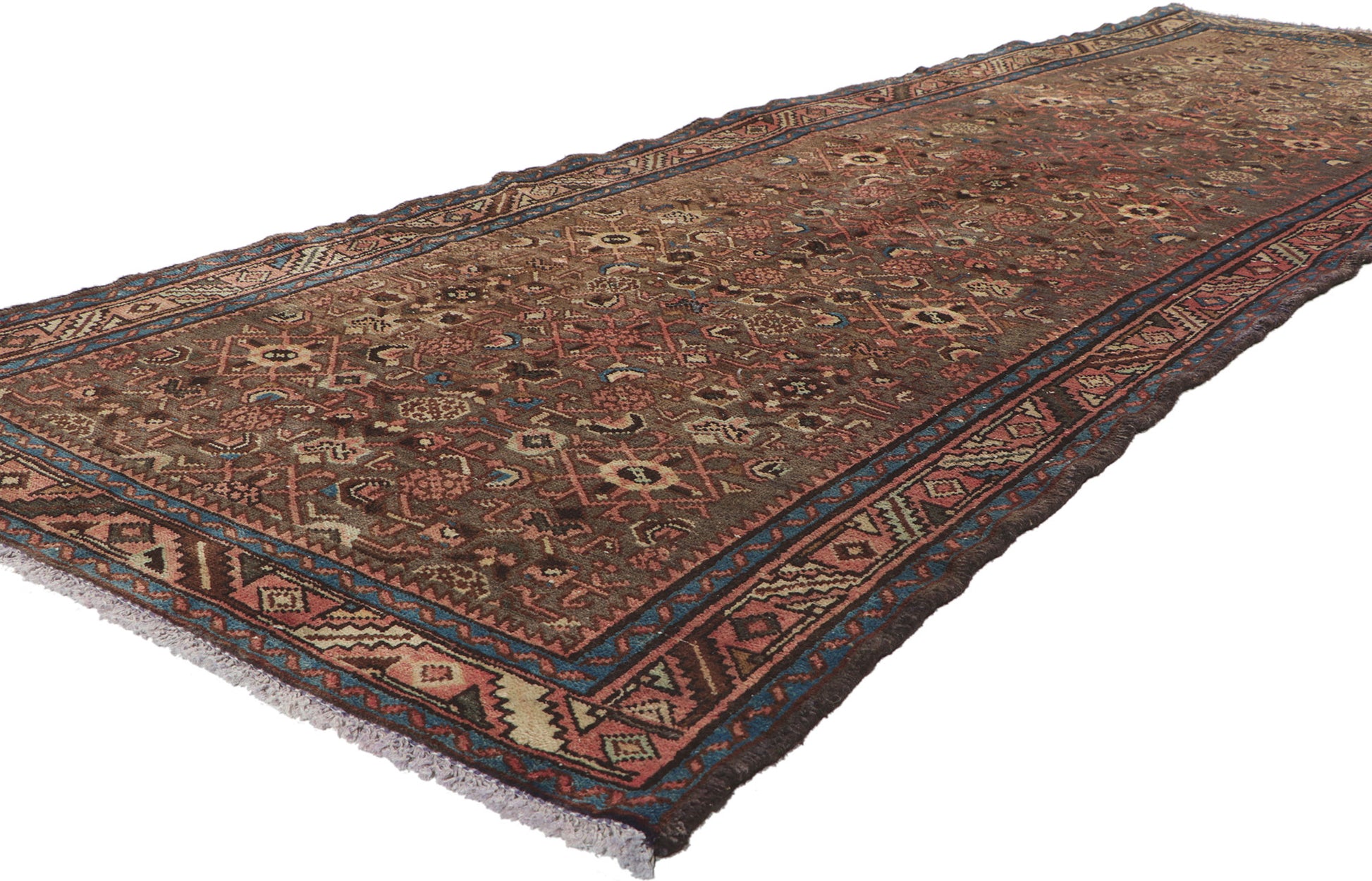 3 x 10 Vintage Persian Hamadan Rug 61162