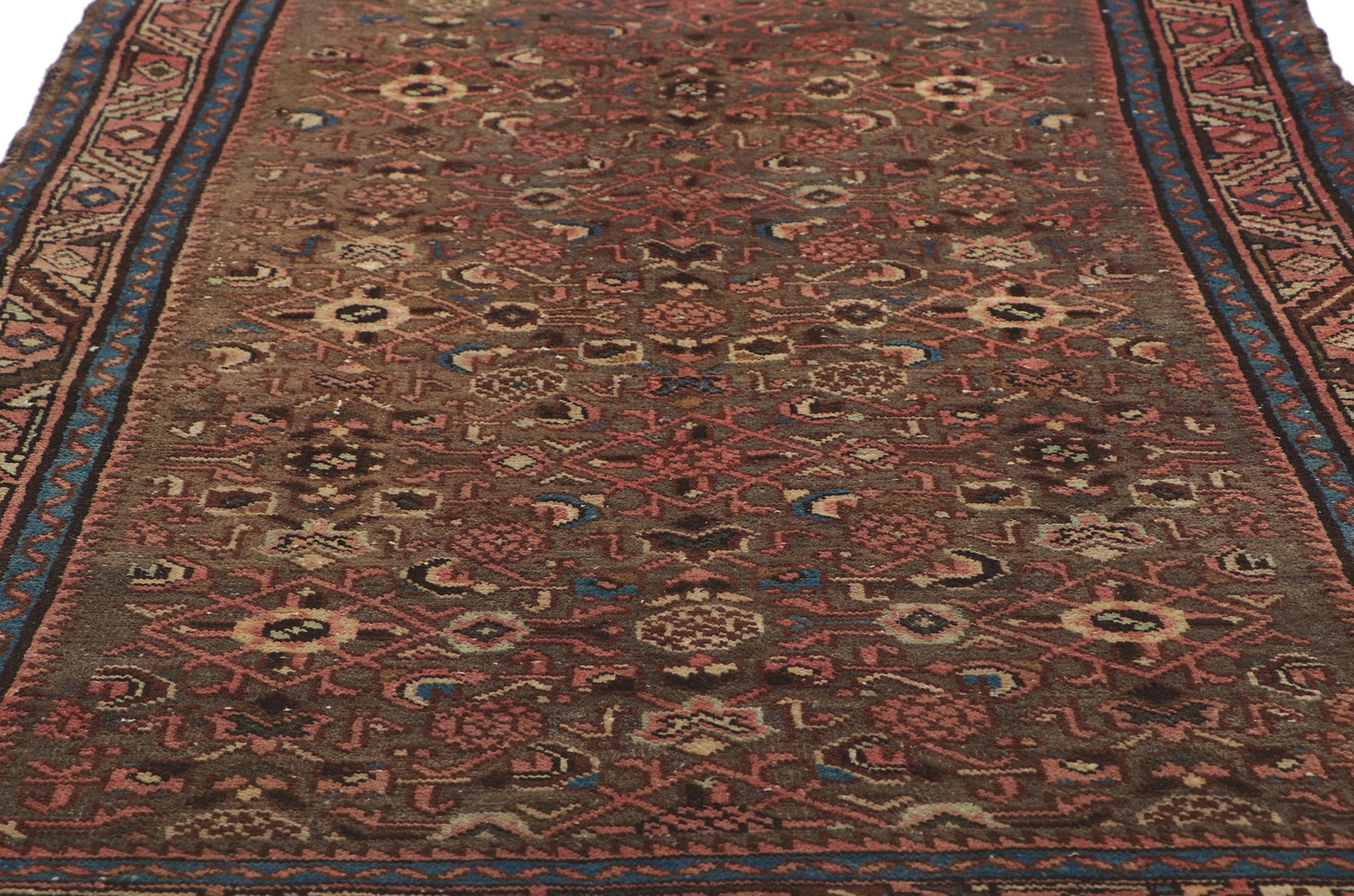 3 x 10 Vintage Persian Hamadan Rug 61162