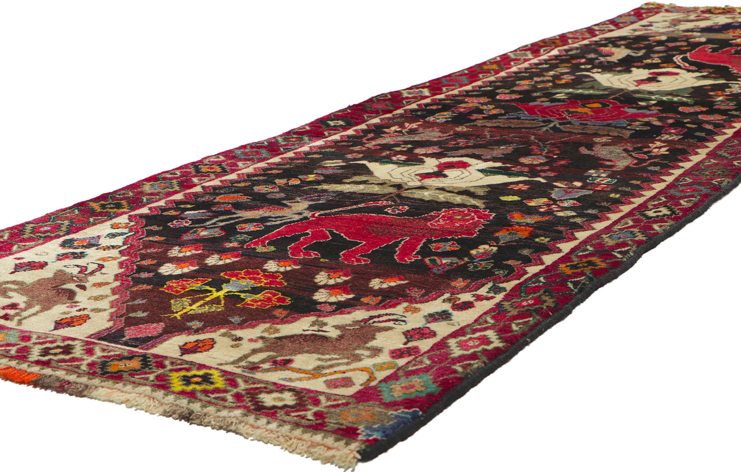 3 x 10 Vintage Persian Shiraz Runner 61092