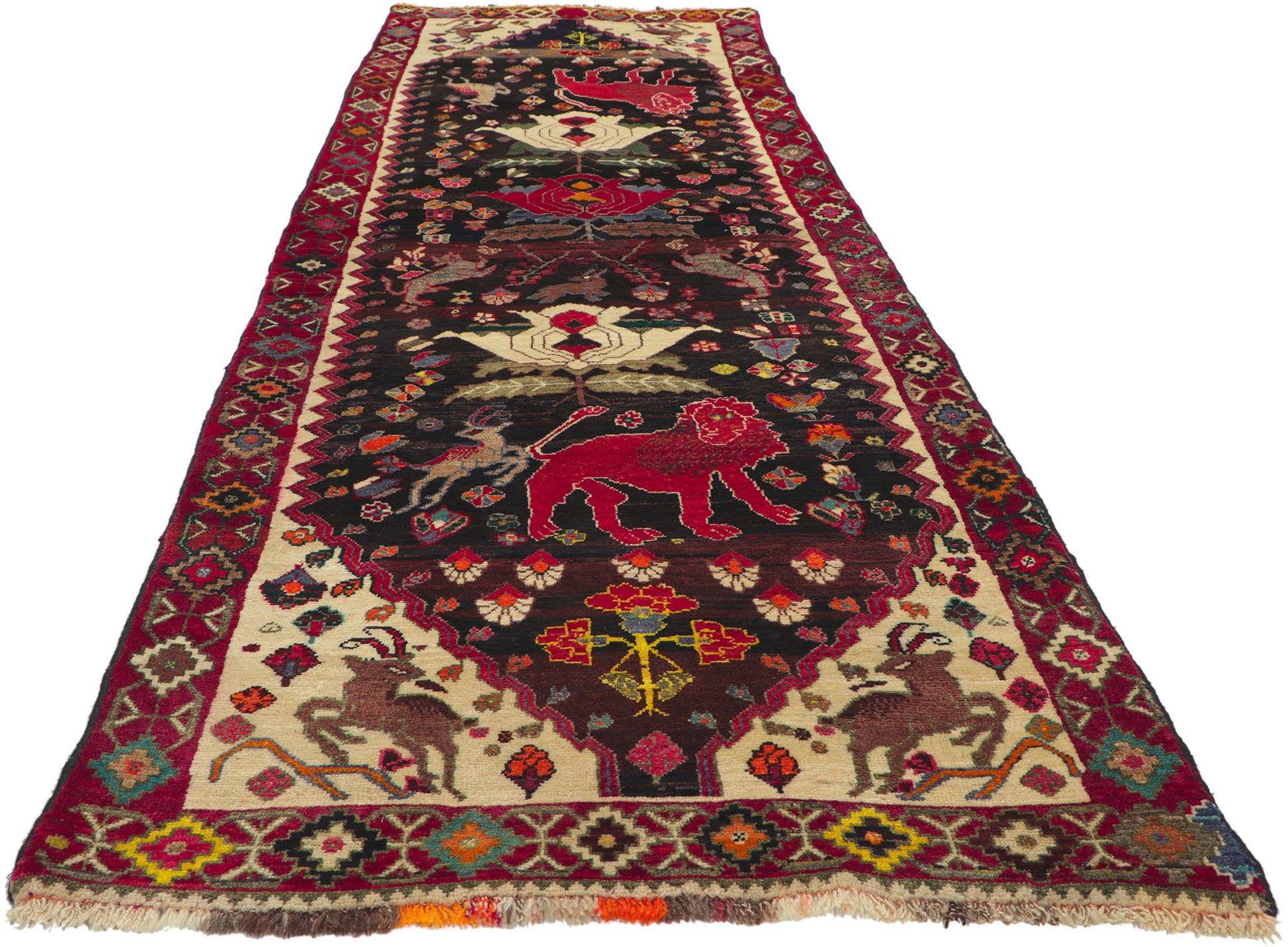 3 x 10 Vintage Persian Shiraz Runner 61092