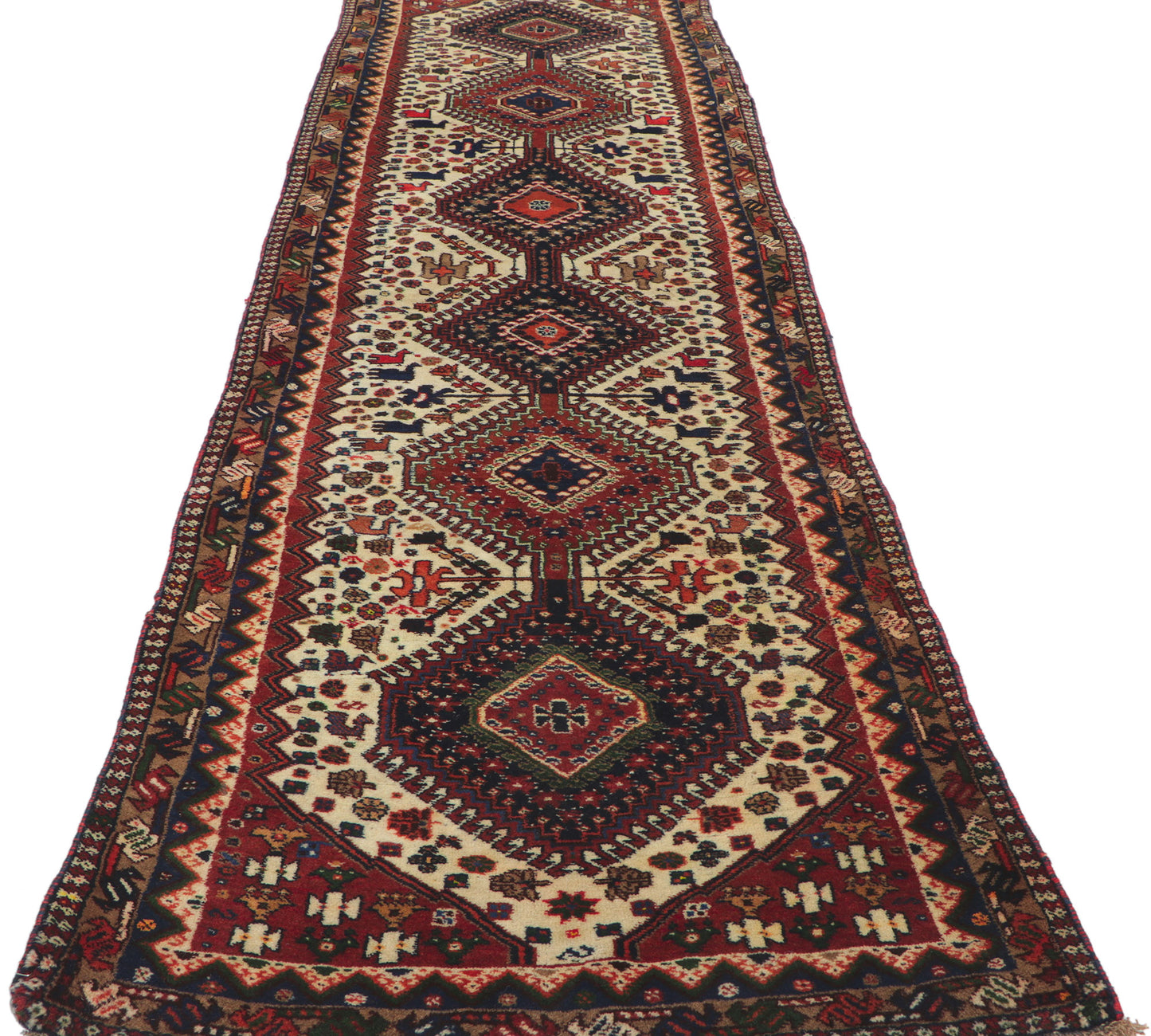 3 x 10 Vintage Persian Shiraz Rug 61144