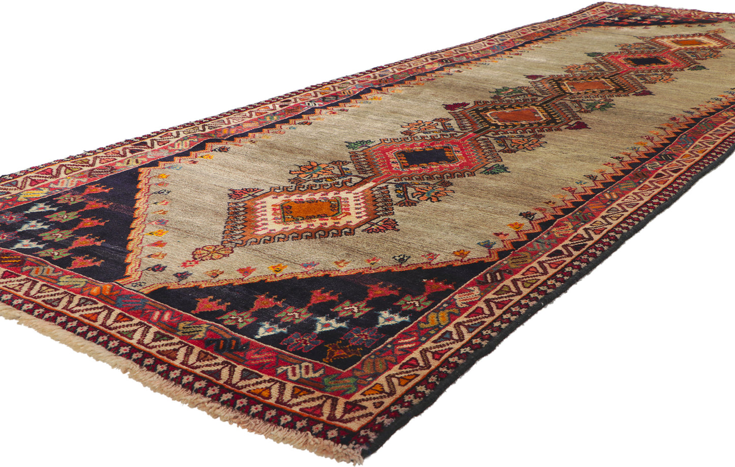 3 x 10 Vintage Persian Shiraz Runner 61134