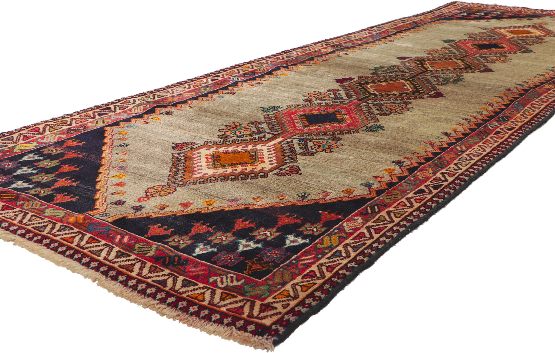 3 x 10 Vintage Persian Shiraz Runner 61134