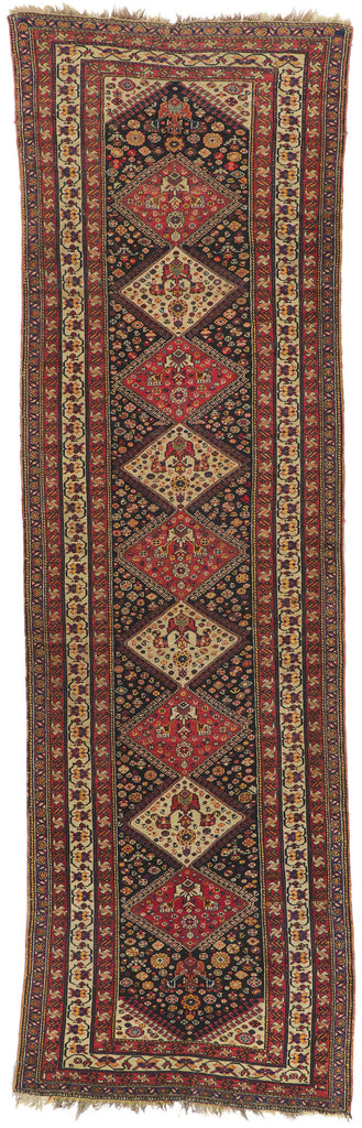 3 x 11 Antique Persian Shiraz Runner 78454