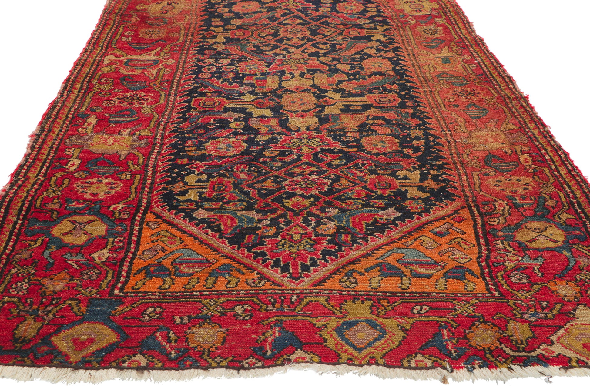 3 x 12 Antique Persian Malayer Runner 78358