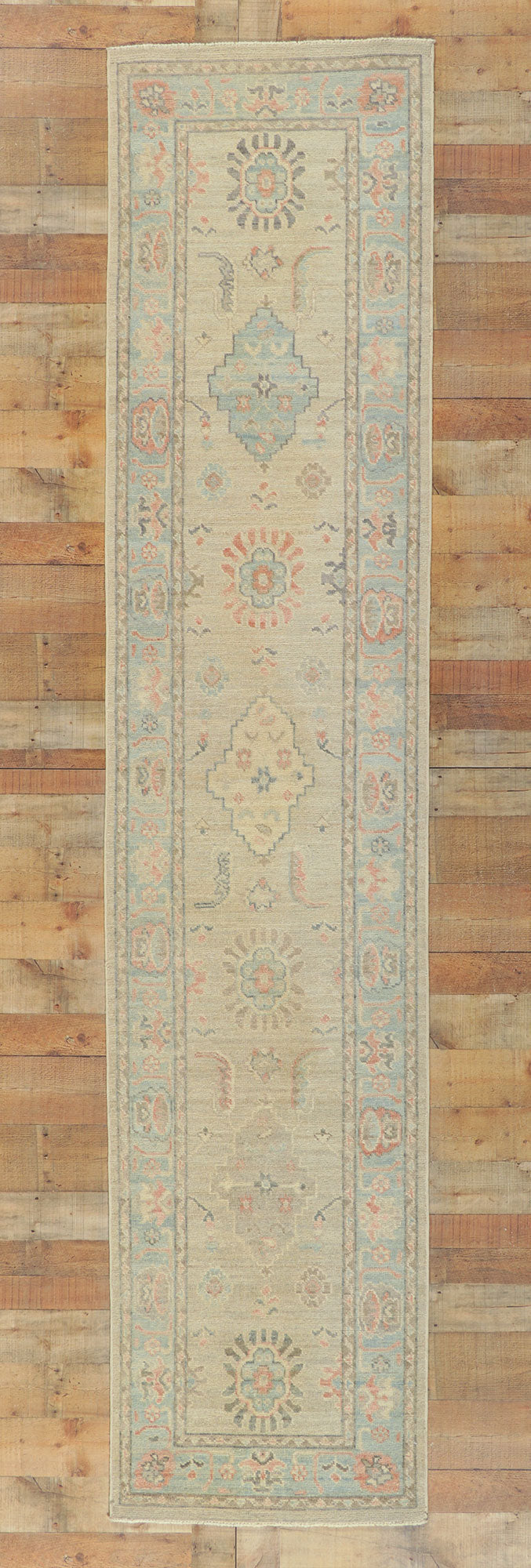 3 x 12 Colorful Oushak Runner 80840