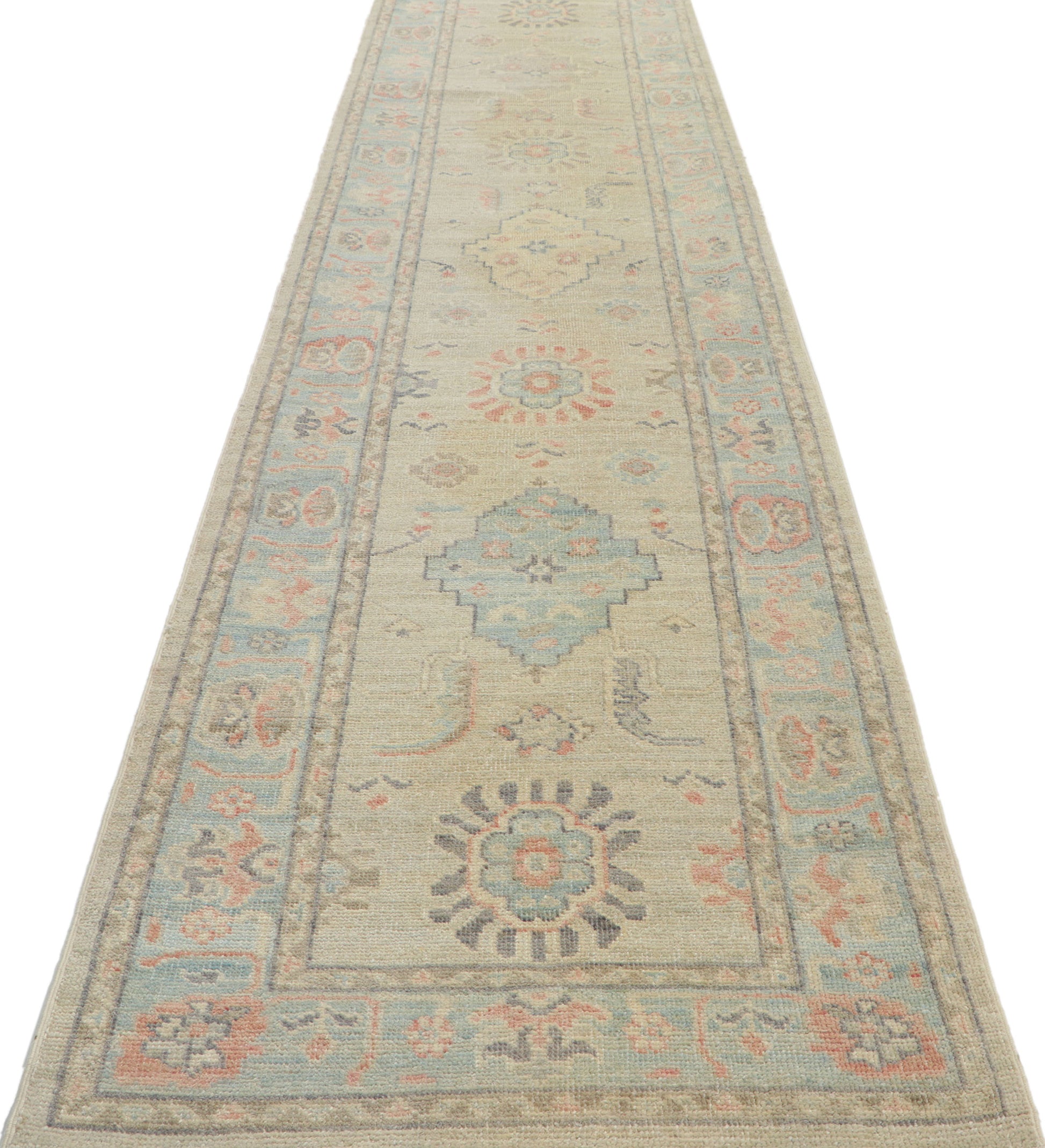 3 x 12 Colorful Oushak Runner 80840