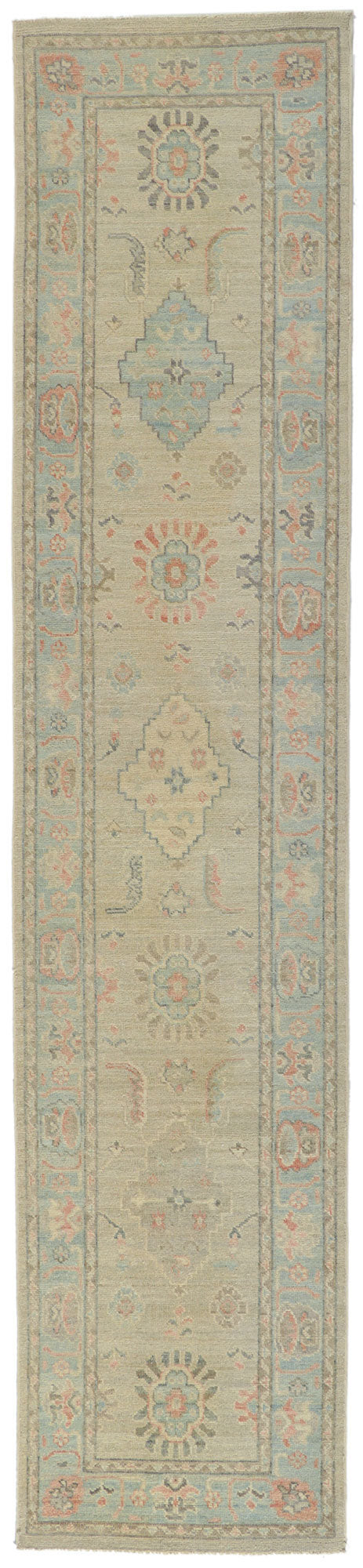 3 x 12 Colorful Oushak Runner 80840