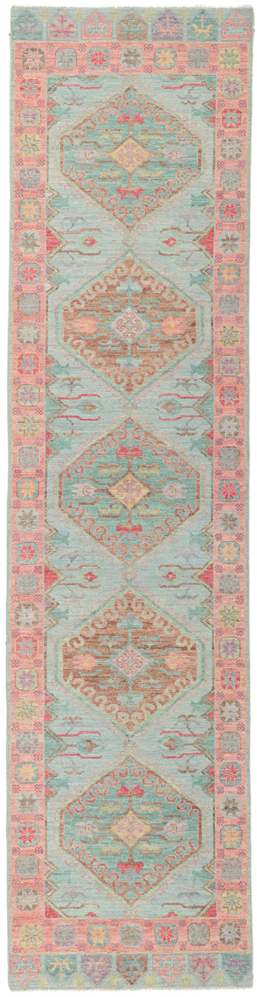 3 x 12 Colorful Oushak Runner 80876