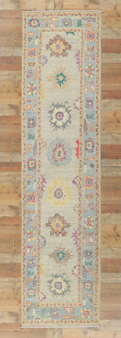 3 x 12 Colorful Oushak Runner 80966