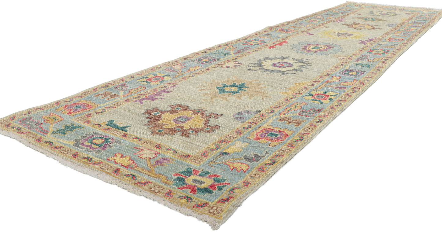 3 x 12 Colorful Oushak Runner 80966
