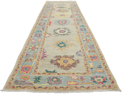 3 x 12 Colorful Oushak Runner 80966