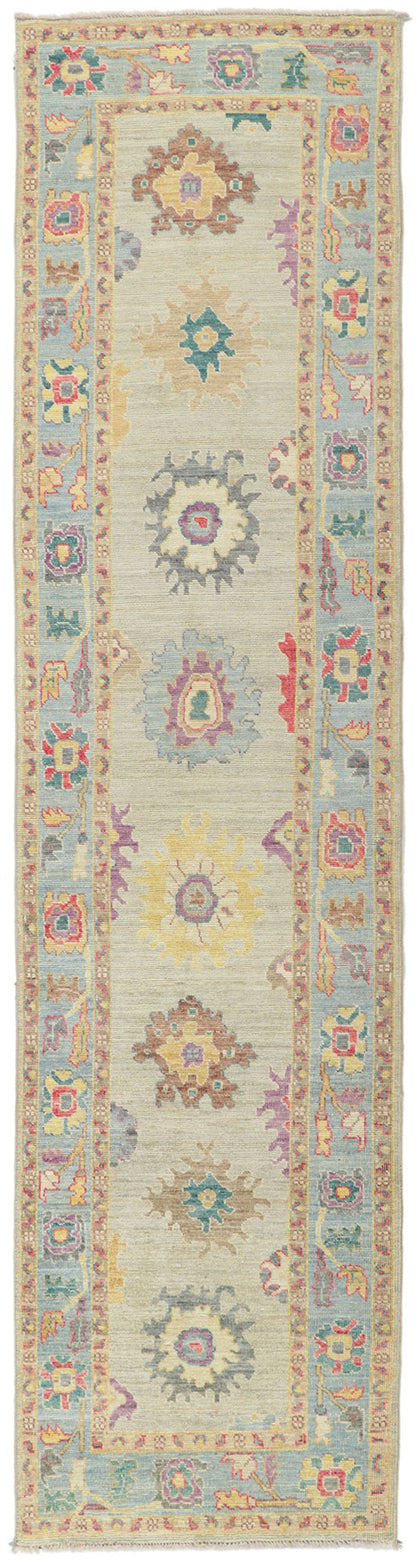 3 x 12 Colorful Oushak Runner 80966