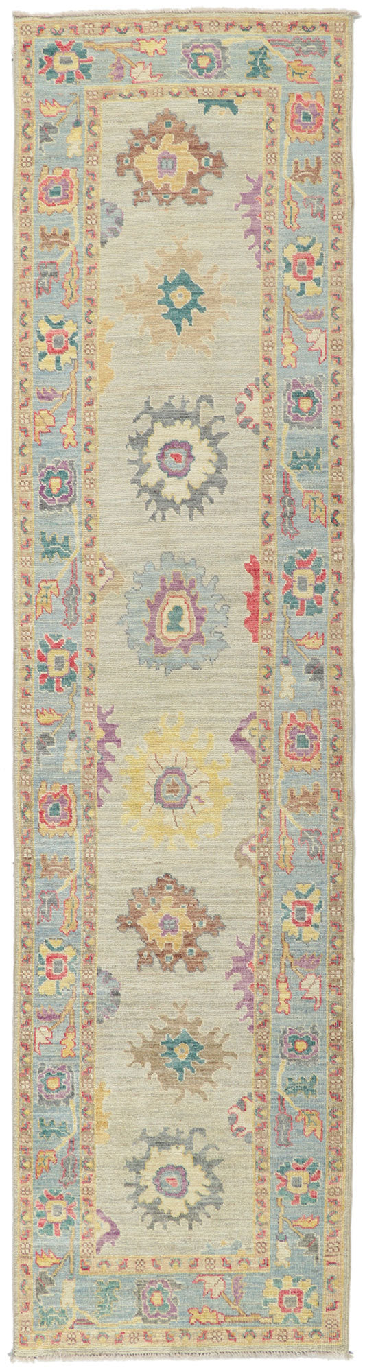 3 x 12 Colorful Oushak Runner 80966