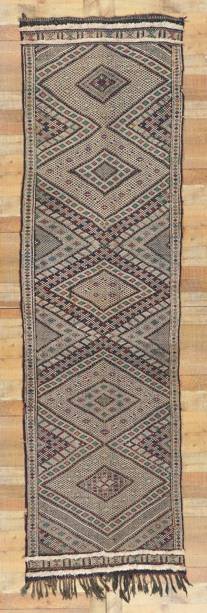 3 x 12 Vintage Zemmour Moroccan Kilim Runner 21704