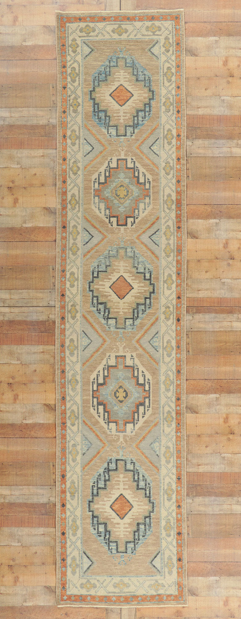 3 x 13 Modern Turkish Oushak Runner 53806