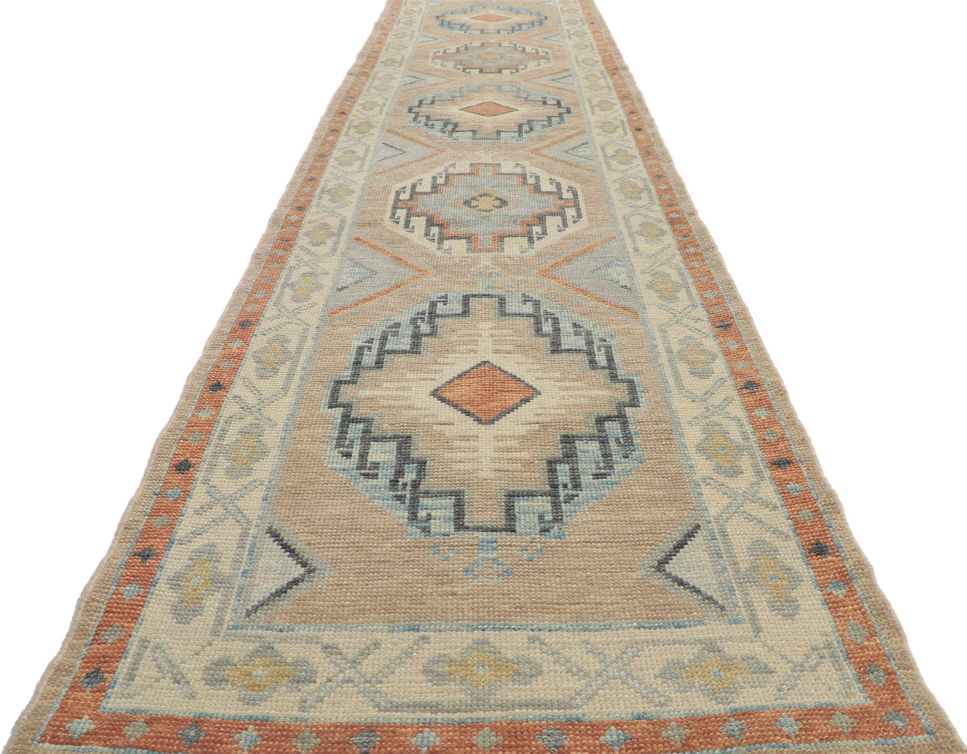 3 x 13 Modern Turkish Oushak Runner 53806
