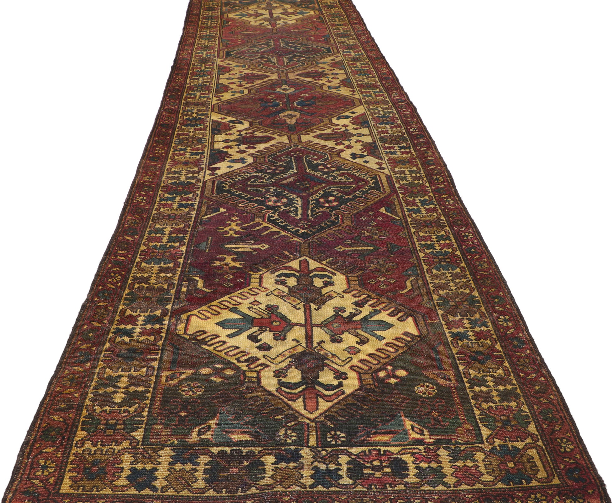 3 x 13 Vintage Persian Bakhtiari Rug 61143