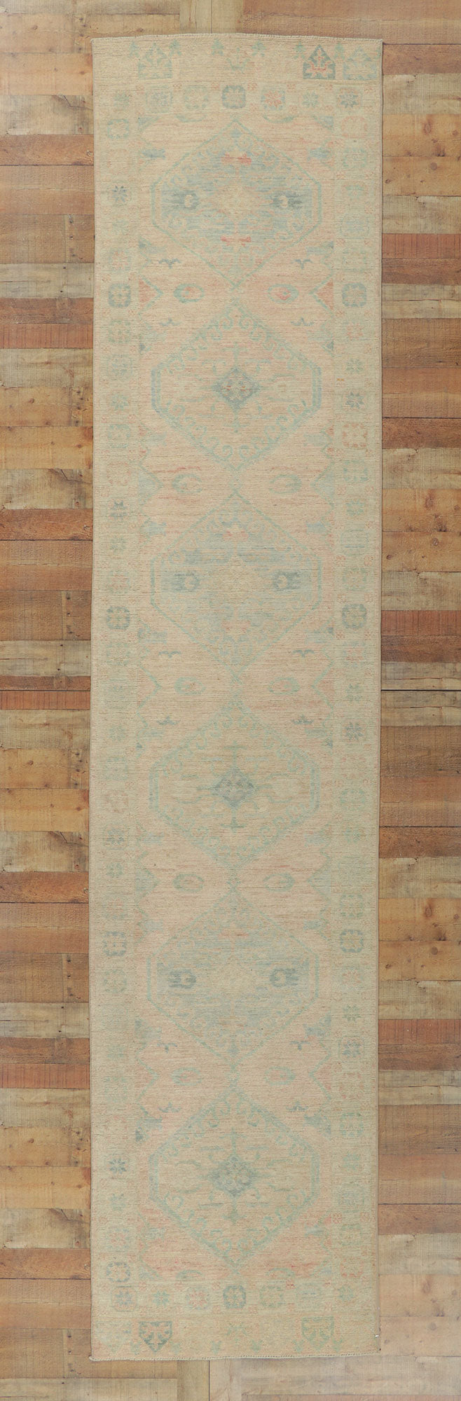 3 x 14 Colorful Pastel Oushak Runner 80880