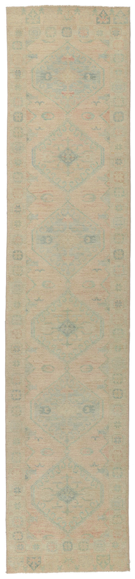 3 x 14 Colorful Pastel Oushak Runner 80880