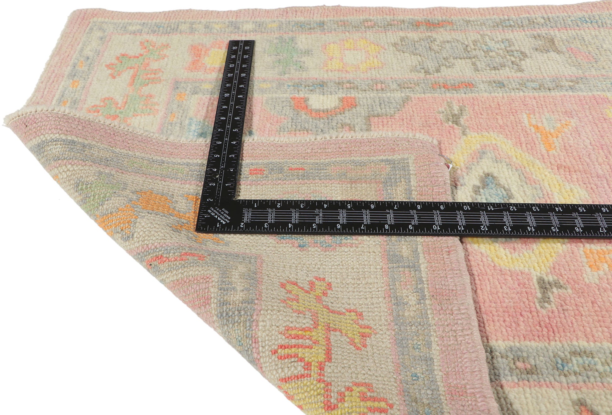 3 x 14 Pink Turkish Oushak Runner 53825