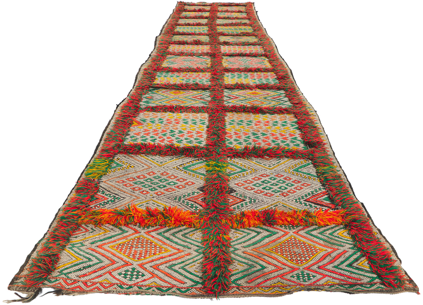 3 x 14 Vintage Zemmour Moroccan Kilim Runner 21708