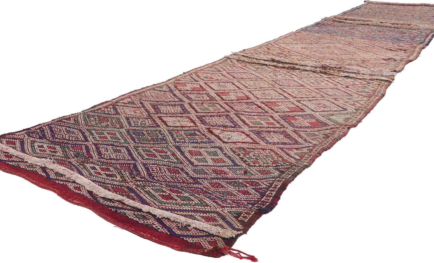 3 x 16 Vintage Zemmour Moroccan Kilim Runner 21712