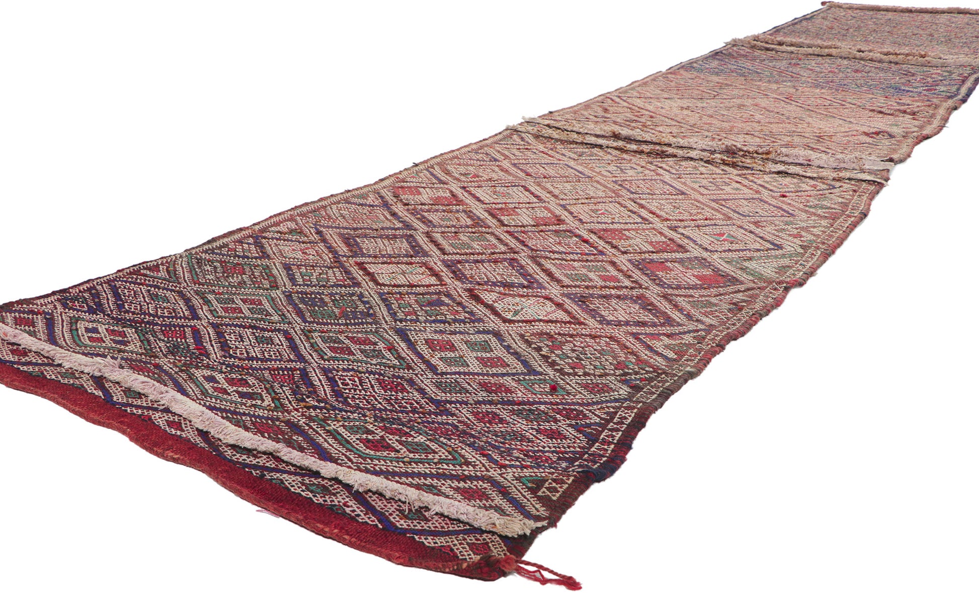 3 x 16 Vintage Zemmour Moroccan Kilim Runner 21712