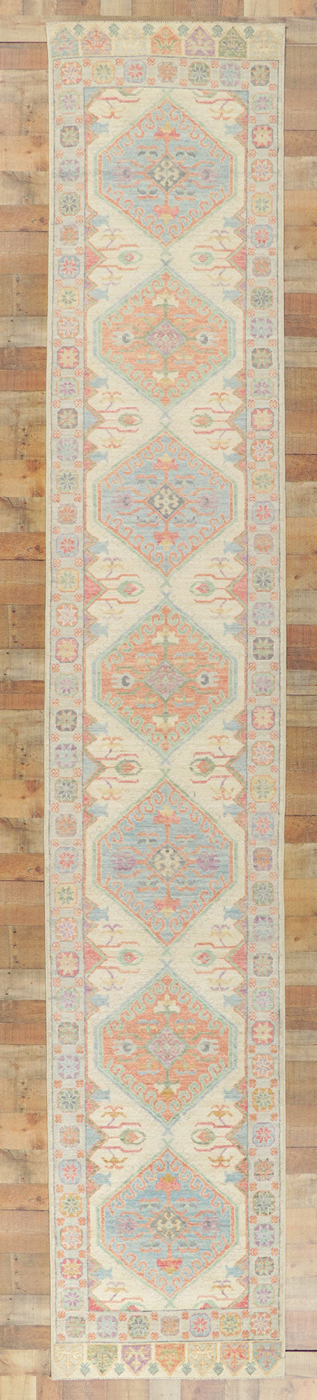 3 x 17 Colorful Oushak Runner 80881
