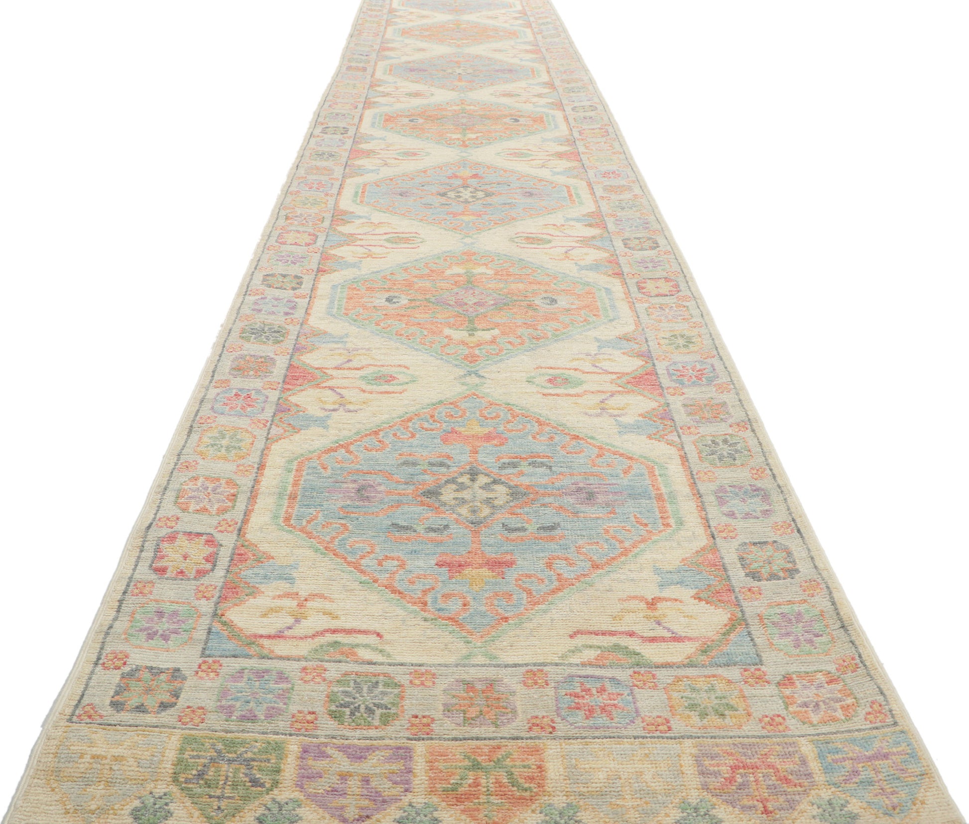 3 x 17 Colorful Oushak Runner 80881