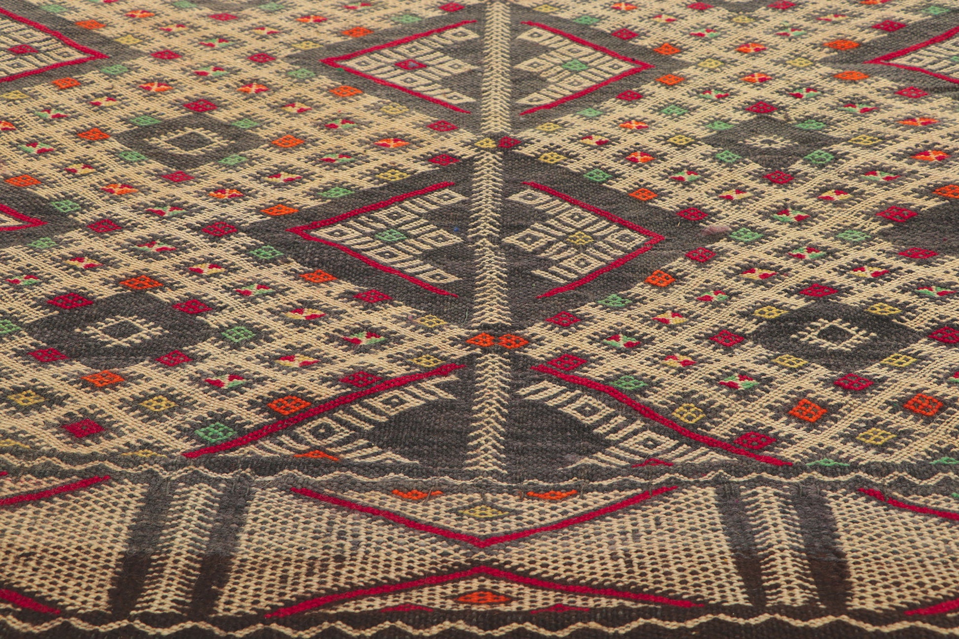 3 x 17 Vintage Zemmour Moroccan Kilim Runner 21709