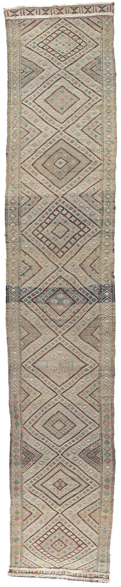 3 x 18 Vintage Zemmour Moroccan Kilim Runner 21717