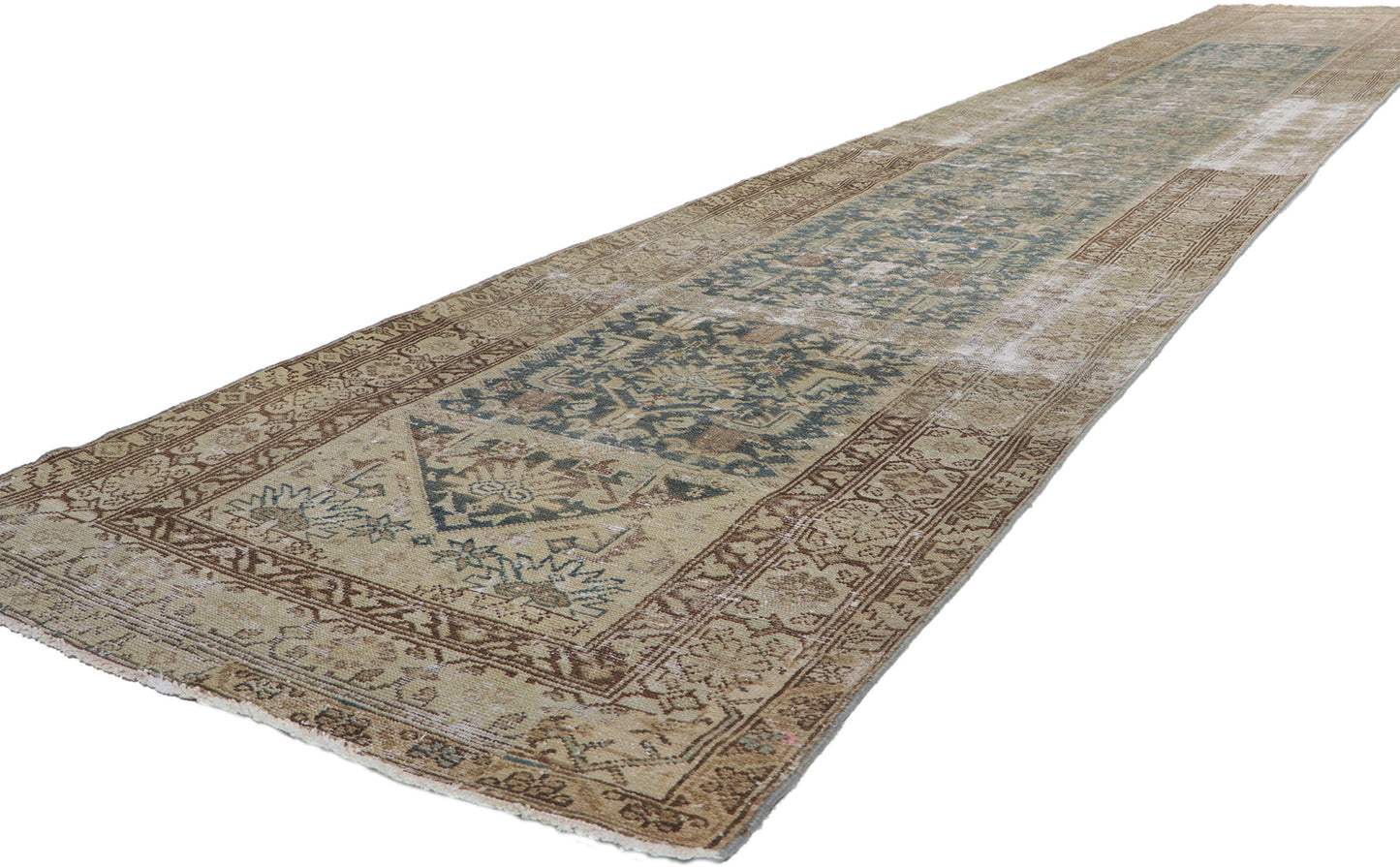 3 x 19 Antique Persian Malayer Runner 60962