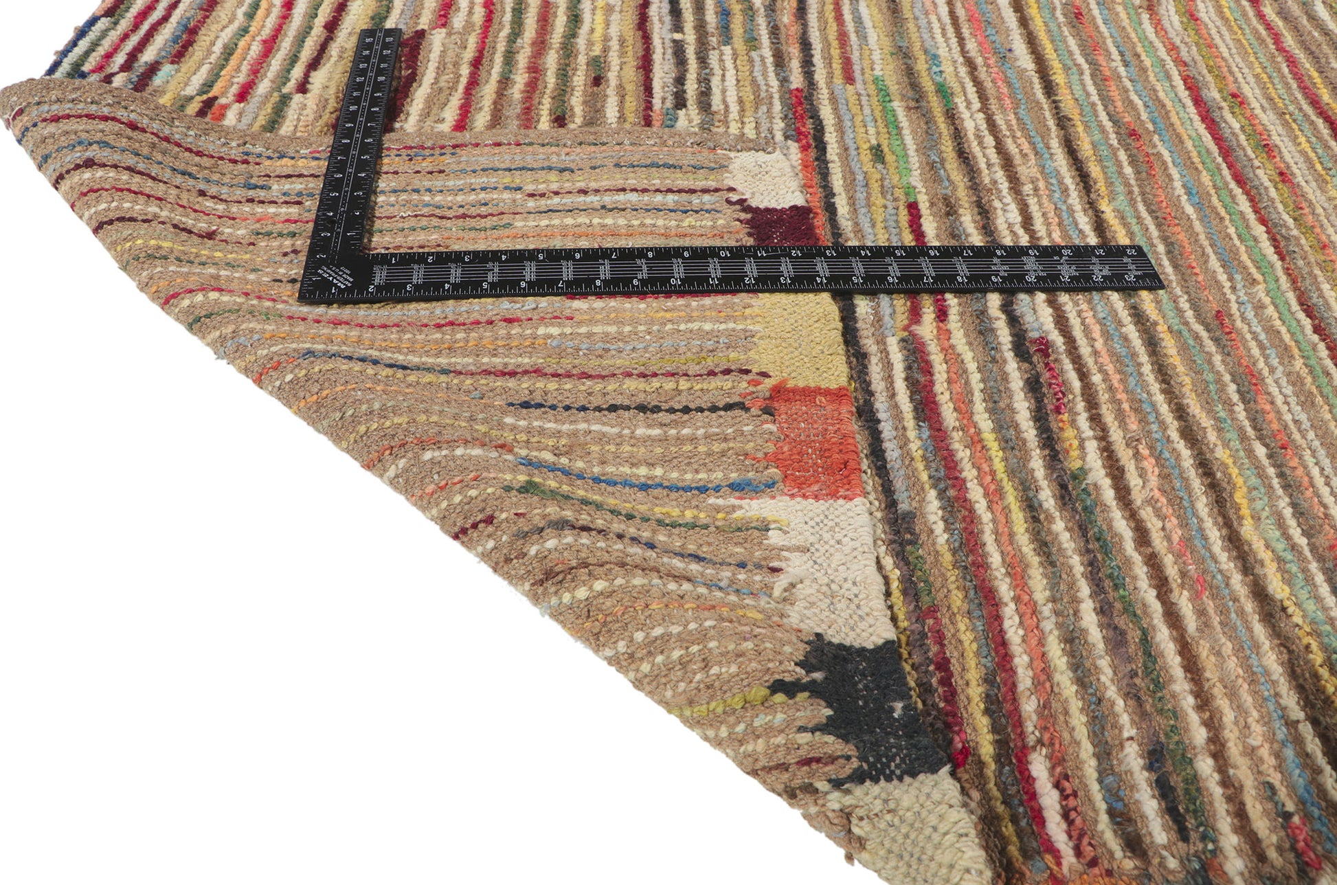 3 x 19 Earth-Tone Moroccan Rug 80772