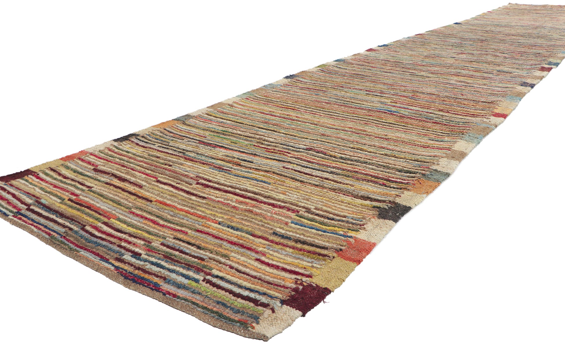 3 x 19 Earth-Tone Moroccan Rug 80772