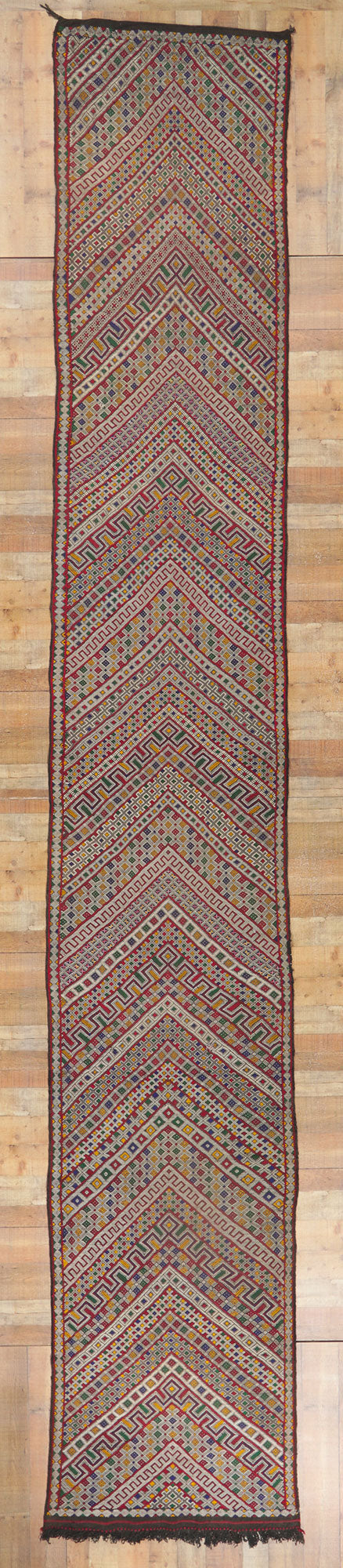 3 x 22 Vintage Zemmour Moroccan Kilim Runner 21711